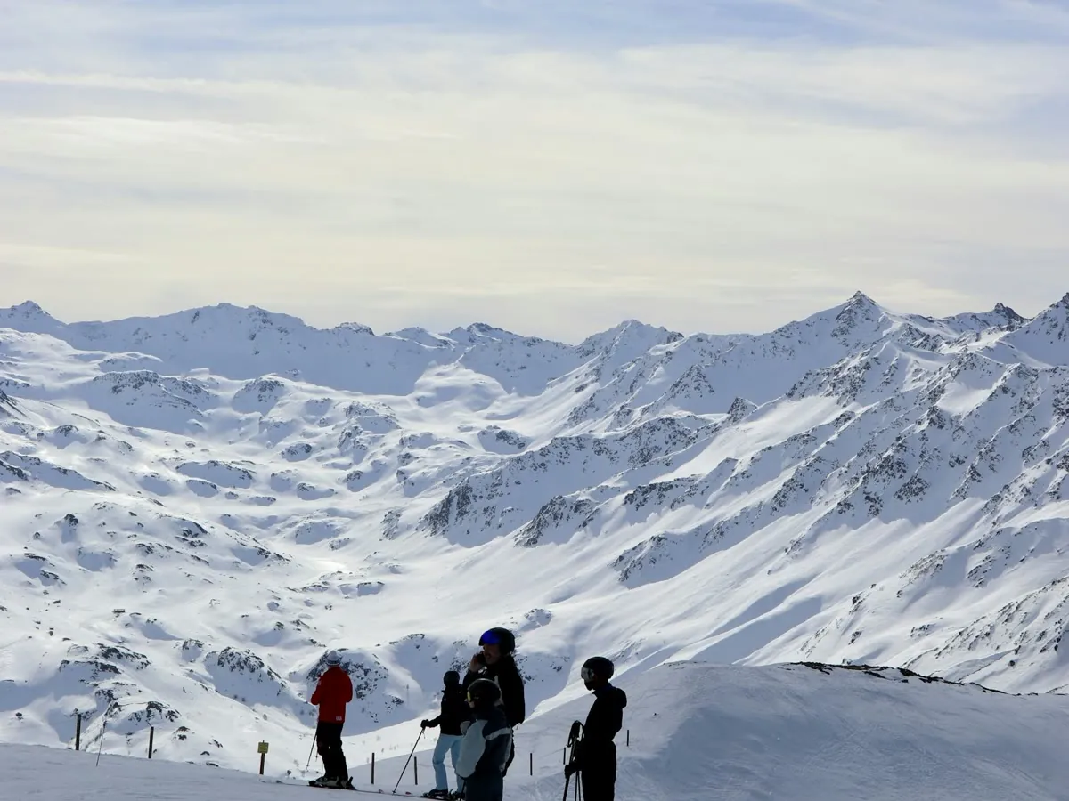 An illustrative snowy Alpine landscape for outdoor activities